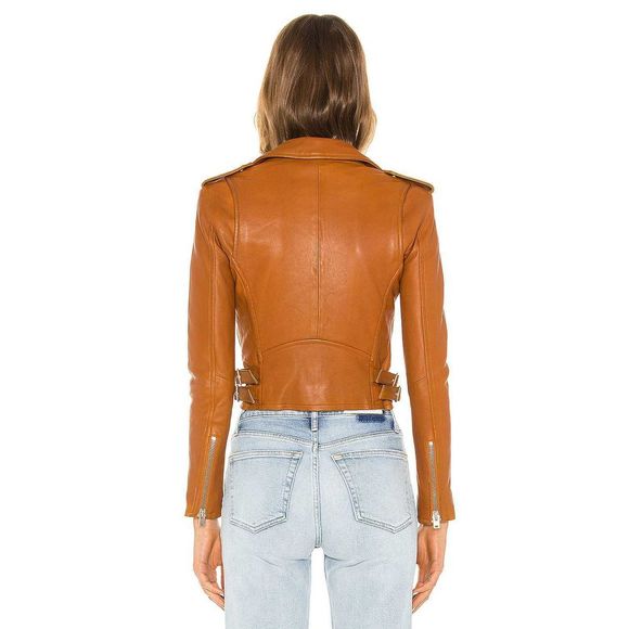 IRO Ashville Leather Moto Biker Buckle Crop Jacket - Picture 3 of 8